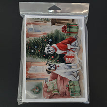 Load image into Gallery viewer, White Boxer Christmas Greeting Cards -  Blank Note Cards – 8-Pack of Artist-Designed Cards with Envelopes