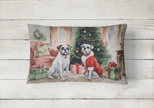 Load image into Gallery viewer, White Boxer Christmas Fabric Decorative Pillow