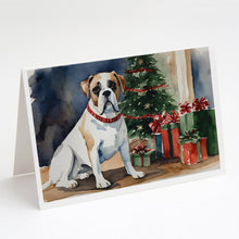 Load image into Gallery viewer, White Boxer Christmas Greeting Cards -  Blank Note Cards – 8-Pack of Artist-Designed Cards with Envelopes