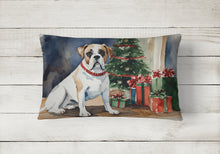 Load image into Gallery viewer, White Boxer Christmas Fabric Decorative Pillow