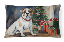 Load image into Gallery viewer, White Boxer Christmas Fabric Decorative Pillow