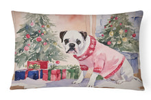Load image into Gallery viewer, White Boxer Christmas Fabric Decorative Pillow
