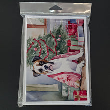 Load image into Gallery viewer, White Boxer Christmas Greeting Cards -  Blank Note Cards – 8-Pack of Artist-Designed Cards with Envelopes