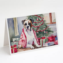 Load image into Gallery viewer, White Boxer Christmas Greeting Cards -  Blank Note Cards – 8-Pack of Artist-Designed Cards with Envelopes
