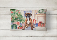 Load image into Gallery viewer, Fawn Boxer Christmas Fabric Decorative Pillow