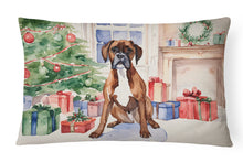 Load image into Gallery viewer, Fawn Boxer Christmas Fabric Decorative Pillow