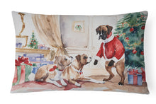 Load image into Gallery viewer, Fawn Boxer Christmas Fabric Decorative Pillow