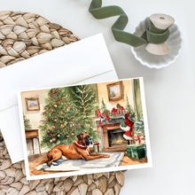 Load image into Gallery viewer, Fawn Boxer Christmas Greeting Cards -  Blank Note Cards – 8-Pack of Artist-Designed Cards with Envelopes