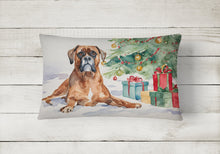 Load image into Gallery viewer, Fawn Boxer Christmas Fabric Decorative Pillow