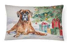Load image into Gallery viewer, Fawn Boxer Christmas Fabric Decorative Pillow