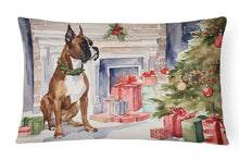 Load image into Gallery viewer, Fawn Boxer Christmas Fabric Decorative Pillow