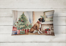 Load image into Gallery viewer, Fawn Boxer Christmas Fabric Decorative Pillow