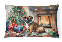 Load image into Gallery viewer, Fawn Boxer Christmas Fabric Decorative Pillow