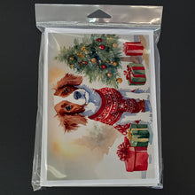 Load image into Gallery viewer, Brittany Spaniel Christmas Greeting Cards -  Blank Note Cards – 8-Pack of Artist-Designed Cards with Envelopes