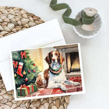 Load image into Gallery viewer, Brittany Spaniel Christmas Greeting Cards -  Blank Note Cards – 8-Pack of Artist-Designed Cards with Envelopes