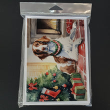 Load image into Gallery viewer, Brittany Spaniel Christmas Greeting Cards -  Blank Note Cards – 8-Pack of Artist-Designed Cards with Envelopes