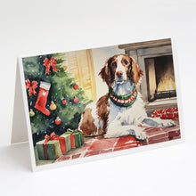 Load image into Gallery viewer, Brittany Spaniel Christmas Greeting Cards -  Blank Note Cards – 8-Pack of Artist-Designed Cards with Envelopes