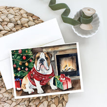 Load image into Gallery viewer, English Bulldog Christmas Greeting Cards -  Blank Note Cards – 8-Pack of Artist-Designed Cards with Envelopes