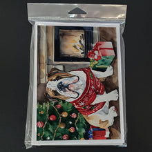 Load image into Gallery viewer, English Bulldog Christmas Greeting Cards -  Blank Note Cards – 8-Pack of Artist-Designed Cards with Envelopes