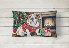 Load image into Gallery viewer, English Bulldog Christmas Fabric Decorative Pillow