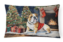 Load image into Gallery viewer, English Bulldog Christmas Fabric Decorative Pillow