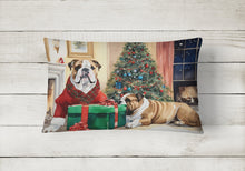 Load image into Gallery viewer, English Bulldog Christmas Fabric Decorative Pillow