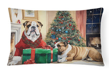 Load image into Gallery viewer, English Bulldog Christmas Fabric Decorative Pillow