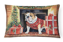 Load image into Gallery viewer, English Bulldog Christmas Fabric Decorative Pillow