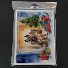 Load image into Gallery viewer, Cairn Terrier Christmas Greeting Cards -  Blank Note Cards – 8-Pack of Artist-Designed Cards with Envelopes