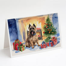 Load image into Gallery viewer, Cairn Terrier Christmas Greeting Cards -  Blank Note Cards – 8-Pack of Artist-Designed Cards with Envelopes