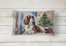 Load image into Gallery viewer, Cavalier Spaniel Christmas Fabric Decorative Pillow
