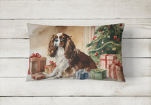 Load image into Gallery viewer, Cavalier Spaniel Christmas Fabric Decorative Pillow