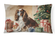 Load image into Gallery viewer, Cavalier Spaniel Christmas Fabric Decorative Pillow