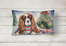 Load image into Gallery viewer, Cavalier Spaniel Christmas Fabric Decorative Pillow