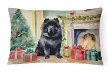 Load image into Gallery viewer, Black Chow Chow Christmas Fabric Decorative Pillow