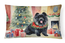 Load image into Gallery viewer, Black Chow Chow Christmas Fabric Decorative Pillow