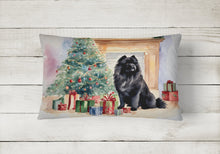 Load image into Gallery viewer, Black Chow Chow Christmas Fabric Decorative Pillow