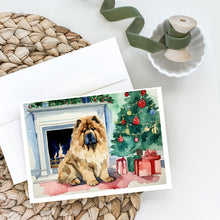 Load image into Gallery viewer, Chow Chow Christmas Greeting Cards -  Blank Note Cards – 8-Pack of Artist-Designed Cards with Envelopes
