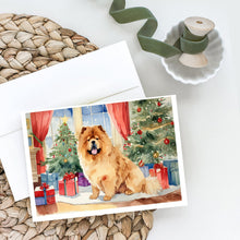 Load image into Gallery viewer, Chow Chow Christmas Greeting Cards -  Blank Note Cards – 8-Pack of Artist-Designed Cards with Envelopes
