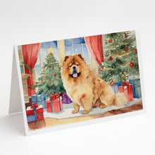 Load image into Gallery viewer, Chow Chow Christmas Greeting Cards -  Blank Note Cards – 8-Pack of Artist-Designed Cards with Envelopes
