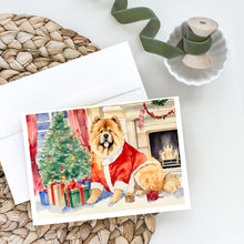 Load image into Gallery viewer, Chow Chow Christmas Greeting Cards -  Blank Note Cards – 8-Pack of Artist-Designed Cards with Envelopes