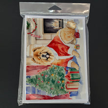 Load image into Gallery viewer, Chow Chow Christmas Greeting Cards -  Blank Note Cards – 8-Pack of Artist-Designed Cards with Envelopes