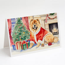 Load image into Gallery viewer, Chow Chow Christmas Greeting Cards -  Blank Note Cards – 8-Pack of Artist-Designed Cards with Envelopes