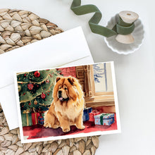 Load image into Gallery viewer, Chow Chow Christmas Greeting Cards -  Blank Note Cards – 8-Pack of Artist-Designed Cards with Envelopes