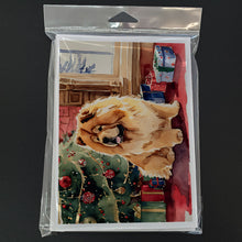 Load image into Gallery viewer, Chow Chow Christmas Greeting Cards -  Blank Note Cards – 8-Pack of Artist-Designed Cards with Envelopes