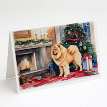 Load image into Gallery viewer, Chow Chow Christmas Greeting Cards -  Blank Note Cards – 8-Pack of Artist-Designed Cards with Envelopes