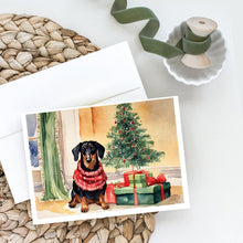 Load image into Gallery viewer, Black and Tan Dachshund Christmas Greeting Cards -  Blank Note Cards – 8-Pack of Artist-Designed Cards with Envelopes