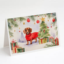 Load image into Gallery viewer, Dachshund Christmas Greeting Cards -  Blank Note Cards – 8-Pack of Artist-Designed Cards with Envelopes