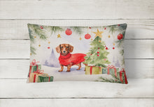 Load image into Gallery viewer, Dachshund Christmas Fabric Decorative Pillow