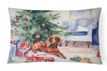 Load image into Gallery viewer, Dachshund Christmas Fabric Decorative Pillow